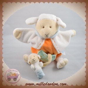 DOUDOU ET COMPAGNIE SOS MARIO MOUTON MARIONNETTE ORANGE BEBE