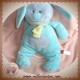 TEX DOUDOU SOS LAPIN BLEU TURQUOISE MUSICAL