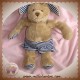 BUKOWSKI DOUDOU LAPIN BEIGE MARRON SHORT RAYE BLEU MARINE  SOS