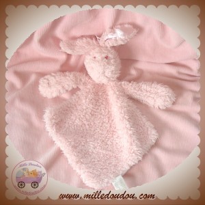 HAPPY HORSE DOUDOU LAPIN BOUCLETTE VELOURS ROSE SOS