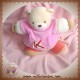 KALOO DOUDOU OURS T SHIRT ROSE BOULE PLUME ORANGE SOS