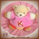 KALOO DOUDOU OURS T SHIRT ROSE K BOULE PLUME ORANGE SOS