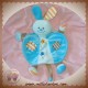 AJENA DOUDOU LAPIN PLAT BLEU FLEUR HOCHET SOS 9