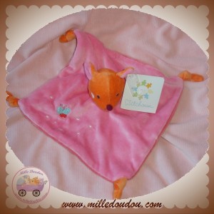 CREATIVTOYS DOUDOU BAMBI BICHE PLAT ROSE ORANGE SOS 