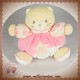 KALOO DOUDOU CHAT BOULE ROSE FLEUR HOCHET TINY CHUBBY CAT SOS