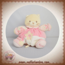 KALOO DOUDOU CHAT BOULE ROSE FLEUR HOCHET TINY CHUBBY CAT SOS