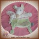 DOUDOU ET COMPAGNIE SOURIS BLANCHE BARBOTINE MARIONNETTE VERT ROSE SOS