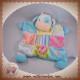 TIAMO DOUDOU VACHE COW PLAT BLEU ROSE HOCHET SOS