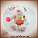 NICOTOY DOUDOU MOUTON CHIEN GRIS VENTRE ROUGE SOS