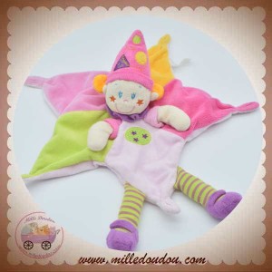 NICOTOY DOUDOU POUPEE LUTIN FILLE PLAT ETOILE ROSE SOS