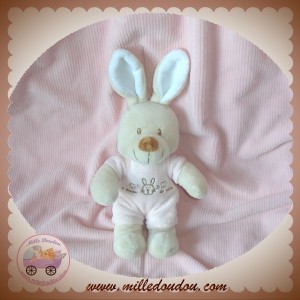 GRAIN DE BLE DOUDOU PELUCHE LAPIN BEIGE ROSE SOS