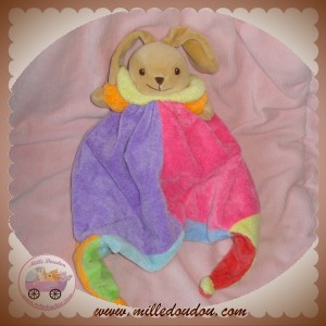 NOUNOURS DOUDOU LAPIN OURS CACHE CACHE VIOLET ROSE SOS