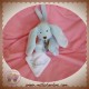 DOUDOU ET COMPAGNIE SOS LAPIN BLEU MOUCHOIR BLANC