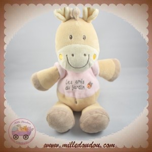 BEBEREVE SOS DOUDOU ANE CHEVAL BEIGE ROSE SOS