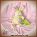 ANNA CLUB PLUSH DOUDOU LAPIN ECRU VERT MOUCHOIR SOS