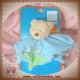 TEX DOUDOU OURS BEIGE PLAT VERT BLEU TRACTEUR SOS