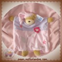 KALOO DOUDOU OURS LILIROSE MARIONNETTE ROSE VIOLET FLEUR 