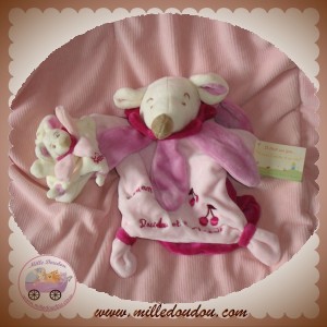 DOUDOU ET COMPAGNIE SOS SOURIS BLANC MARIONNETTE ROSE CERISE 9