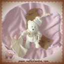 BABYNAT DOUDOU OURS BLANC BIO MOUCHOIR 16 cm SOS