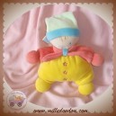 NOUNOURS DOUDOU POUPEE HOCHET JAUNE FLEUR SOS