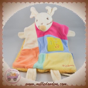 KALOO DOUDOU SOURIS ROSE BLEU 123 PLUME ORANGE PLAT SOS