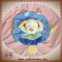 NICOTOY DOUDOU CHIEN PLAT OVAL BLEU AVEC COEUR SOS