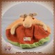 MOULIN ROTY DOUDOU CROCODILE RENNE PLAT ORANGE VERT LOUPIOTS