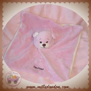 TIM POUCE DOUDOU OURS RENARD PLAT ROSE SOS