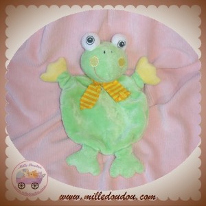 PARENTS DOUDOU GRENOUILLE PLAT VERTE SOS