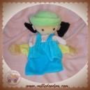 NOUNOURS DOUDOU POUPEE MARIONNETTE FILLE ROBE BLEU SOS