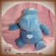 PLANET PLUCH DOUDOU HIPPOPOTAME BLEU JEMINI SOS