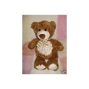 MAXITA DOUDOU PELUCHE OURS BOUCLETTE MARRON ECRU