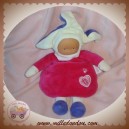 COROLLE DOUDOU POUPEE LUTIN ROSE FUSHIA CHAPEAU ECRU SOS