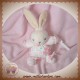 KALOO DOUDOU LAPIN BOULE ROSE FLEUR ATTACHE TETINE SOS