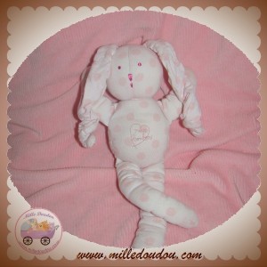 PETIT BATEAU DOUDOU LAPIN ROSE BONBON TISSU SOS