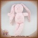 PETIT BATEAU DOUDOU LAPIN ROSE BONBON TISSU SOS