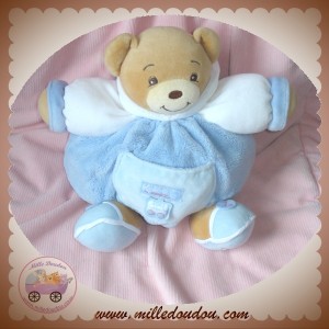 KALOO doudou ours boule blue