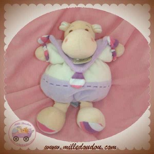 DOUDOU ET COMPAGNIE SOS HIPPOPOTAME LEO MAUVE BOULE