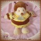 DOUDOU ET COMPAGNIE BOURDON ABEILLE PONPON BOULE MARRON JAUNE SOS