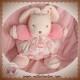 KALOO DOUDOU LAPIN ROSE BOULE FLEUR HOCHET LILIROSE SOS