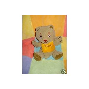 CHICCO SOS DOUDOU OURS BEIGE MARIONNETTE HAUT JAUNE ECUREUIL