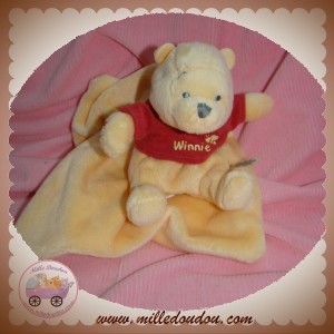 DISNEY DOUDOU WINNIE L'OURSON MOU MOUCHOIR JAUNE SOS