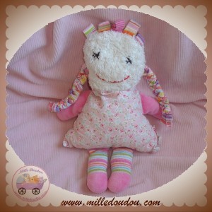 KATHE KRUSE DOUDOU POUPEE FILLE TISSU ROSE FLEURS SOS