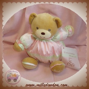 KALOO DOUDOU OURS BOULE ROSE SOIE BONHEUR SOS