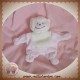 SUCRE D'ORGE DOUDOU SINGE MOUTON ECRU PLAT ROSE SOS