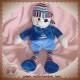 NOUNOURS DOUDOU CANARD PIRATE BLEU RAYE SOS