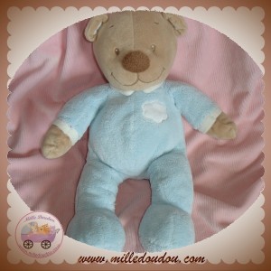 NATTOU DOUDOU OURS BLEU NUAGE 33 CM SOS