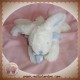 DOUDOU ET COMPAGNIE LAPIN BONBON ALLONGE BLANC BLEU SOS