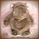 HISTOIRE D'OURS DOUDOU HIPPOPOTAME TAUPE 38 CM SOS