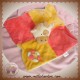 DIVERS DOUDOU GIRAFE VACHE PLAT ROSE JAUNE SOS